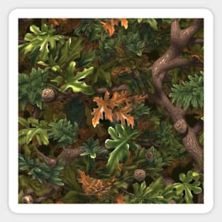 Oak Leaves and Branches Sticker